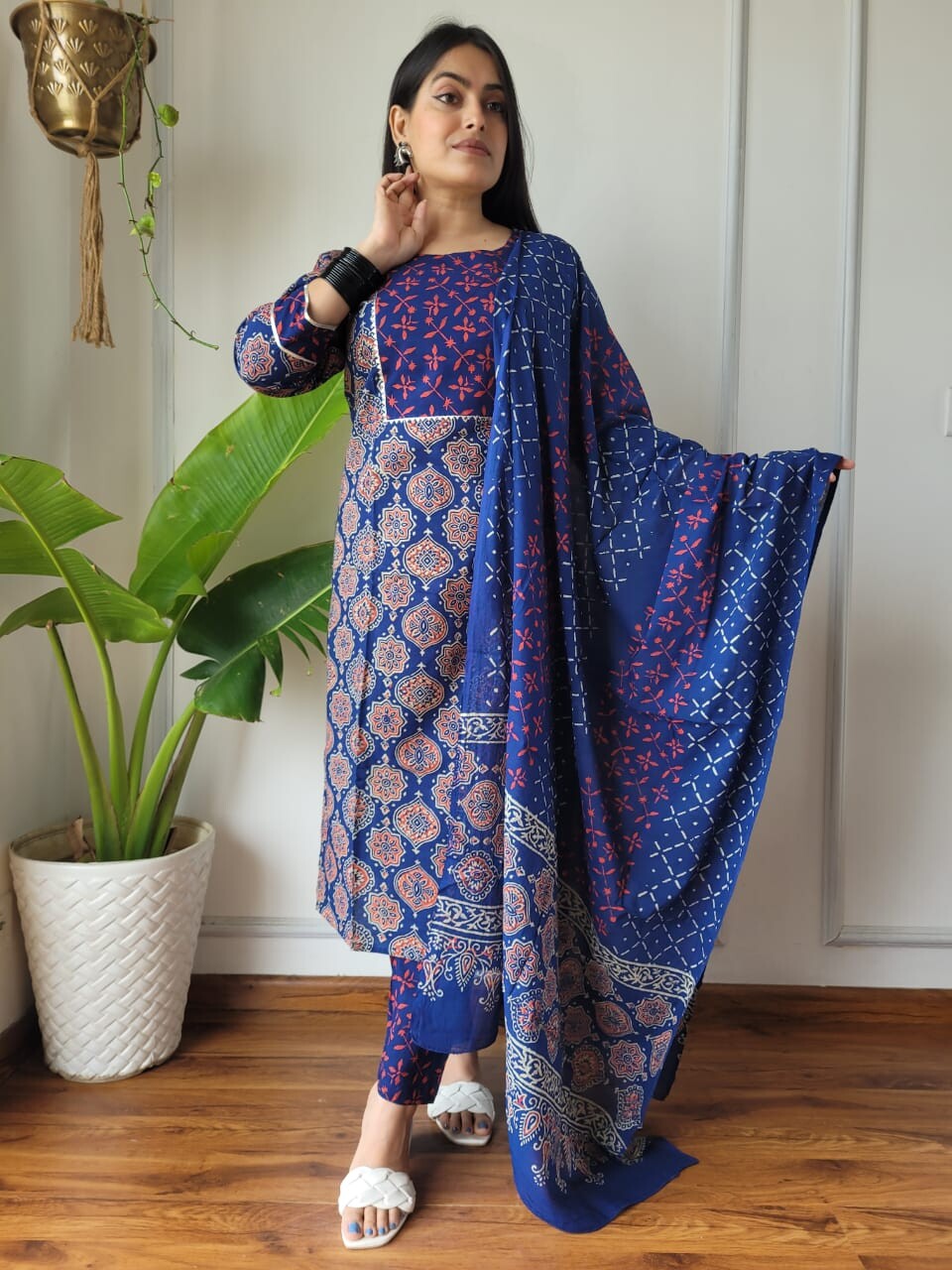 Pure Cotton Hand Block Printed Stitched Suits With Cotton Dupatta - 7