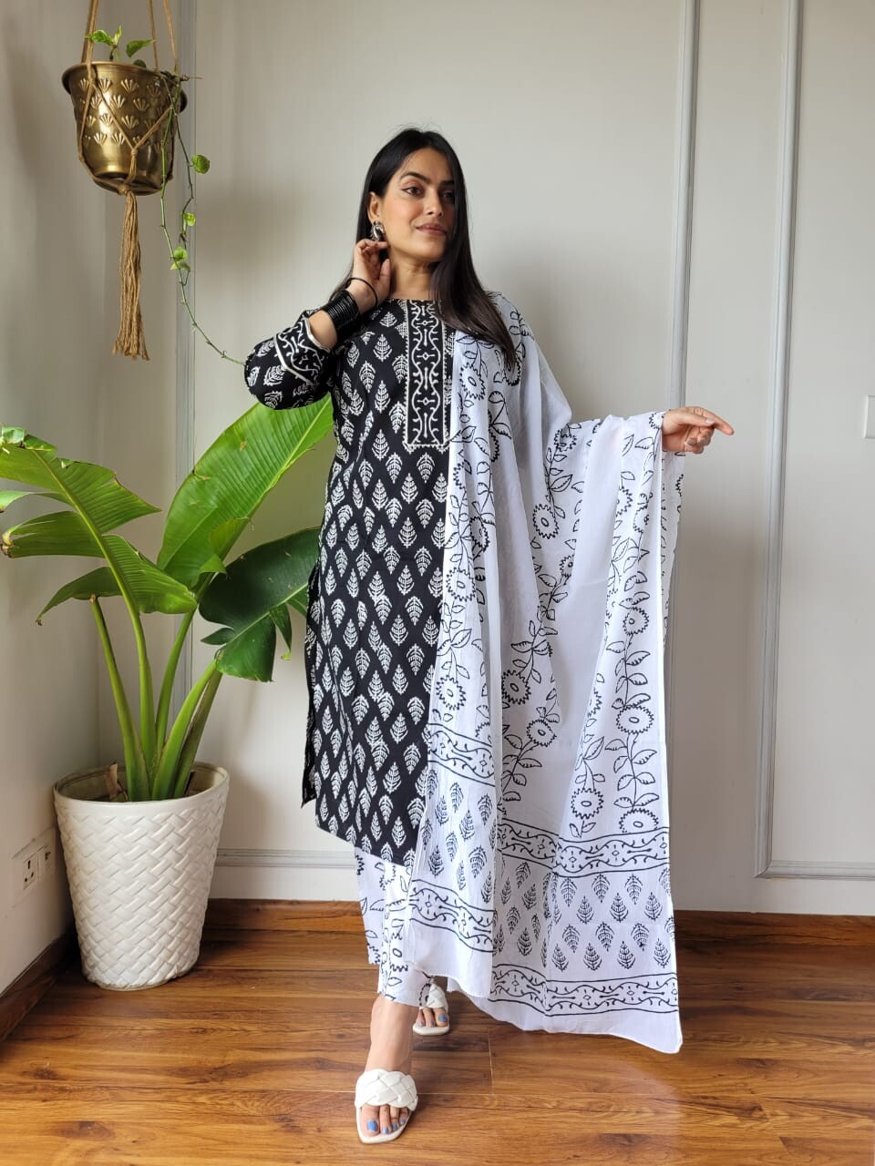 Pure Cotton Hand Block Printed Stitched Suits With Cotton Dupatta - 21