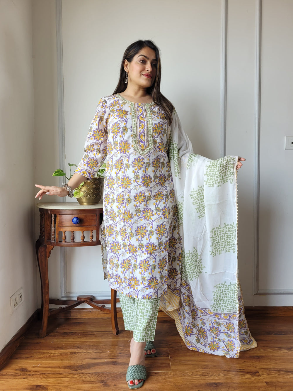 Pure Cotton Hand Block Printed Stitched Suits With Cotton Dupatta - 17