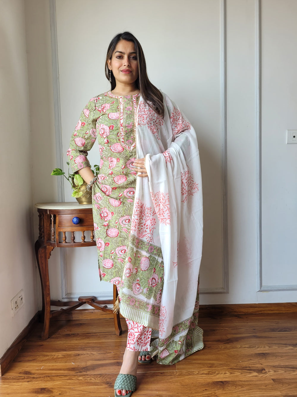 Pure Cotton Hand Block Printed Stitched Suits With Cotton Dupatta - 18