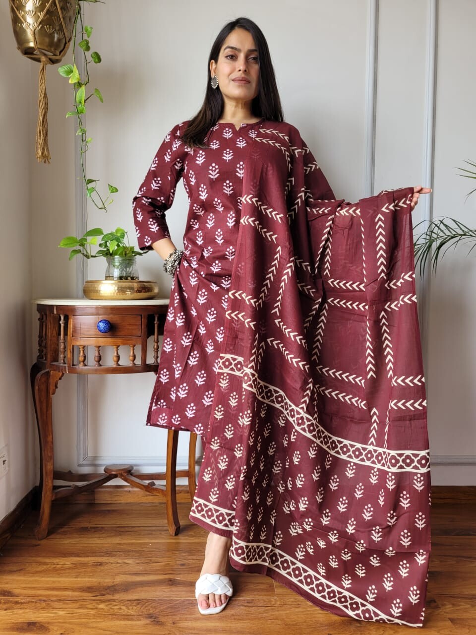Pure Cotton Hand Block Printed Stitched Suits With Cotton Dupatta - 15