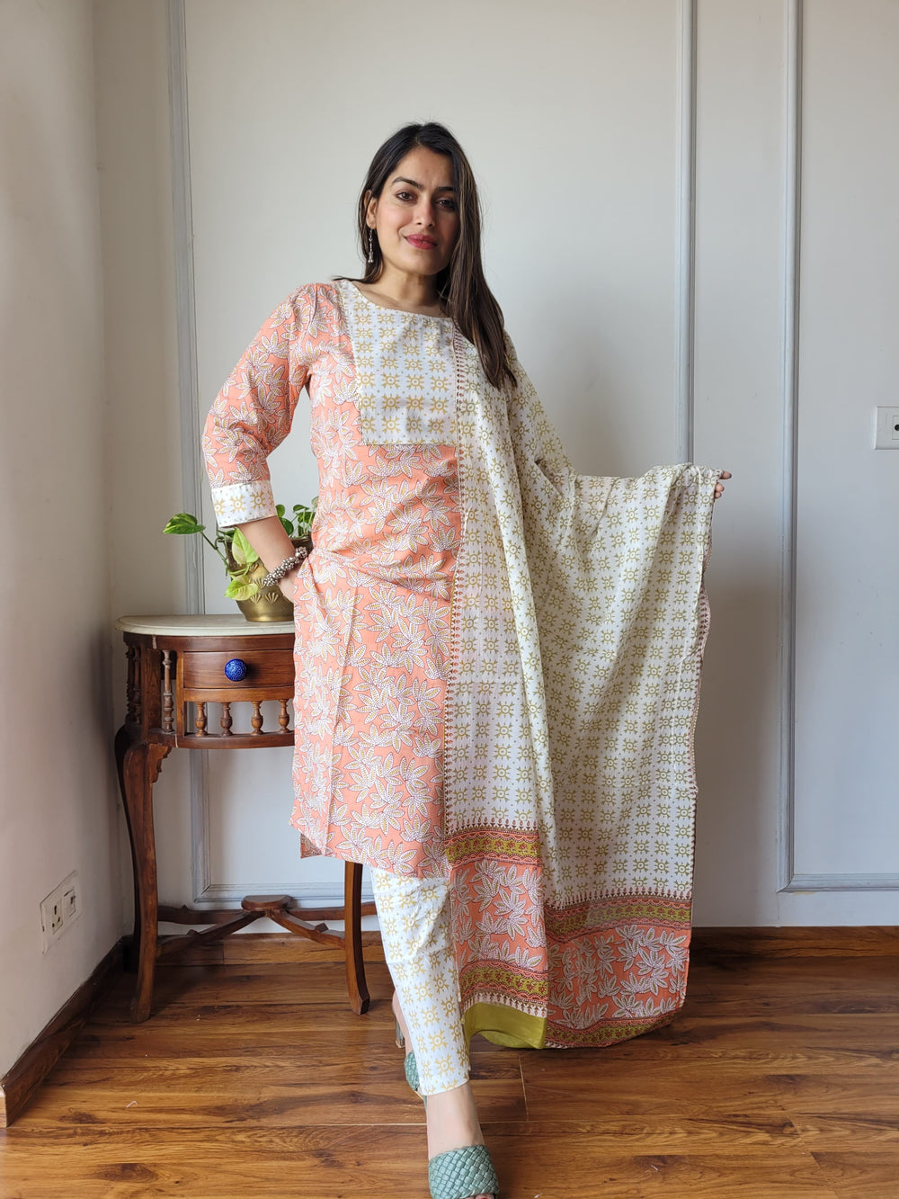 Pure Cotton Hand Block Printed Stitched Suits With Cotton Dupatta - 19