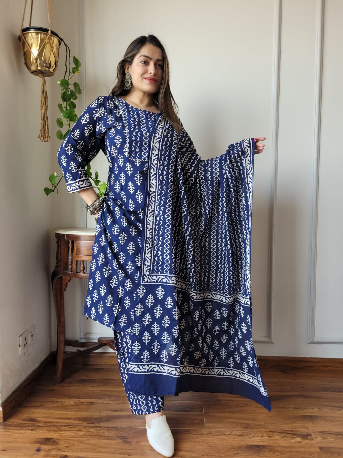 Pure Cotton Hand Block Printed Stitched Suits With Cotton Dupatta - 16